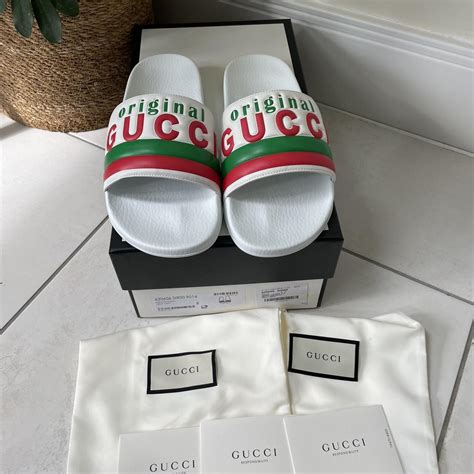 men's gucci slides size 8.